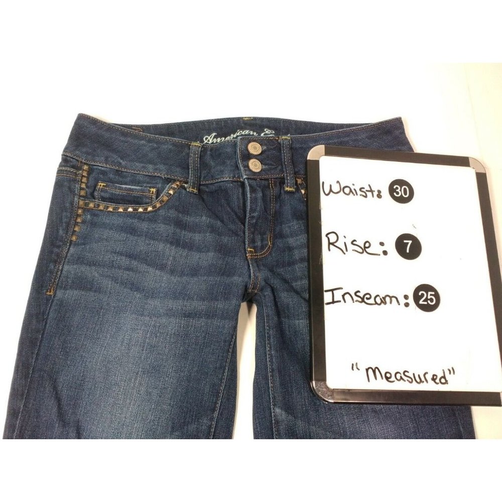 American Eagle Artist Stretch Crop Jeans Women's Size 6 Regular (30x25) - Picture 4 of 5